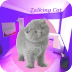 cat talking android application logo